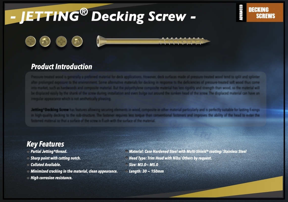 Jetting® Decking Screw