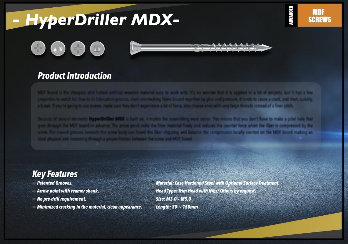 HyperDriller MDX Screw