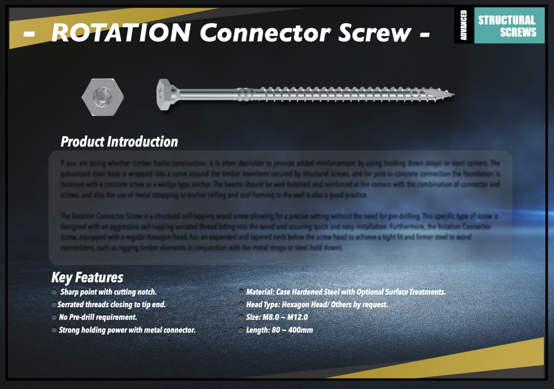 Rotation Connector Screw