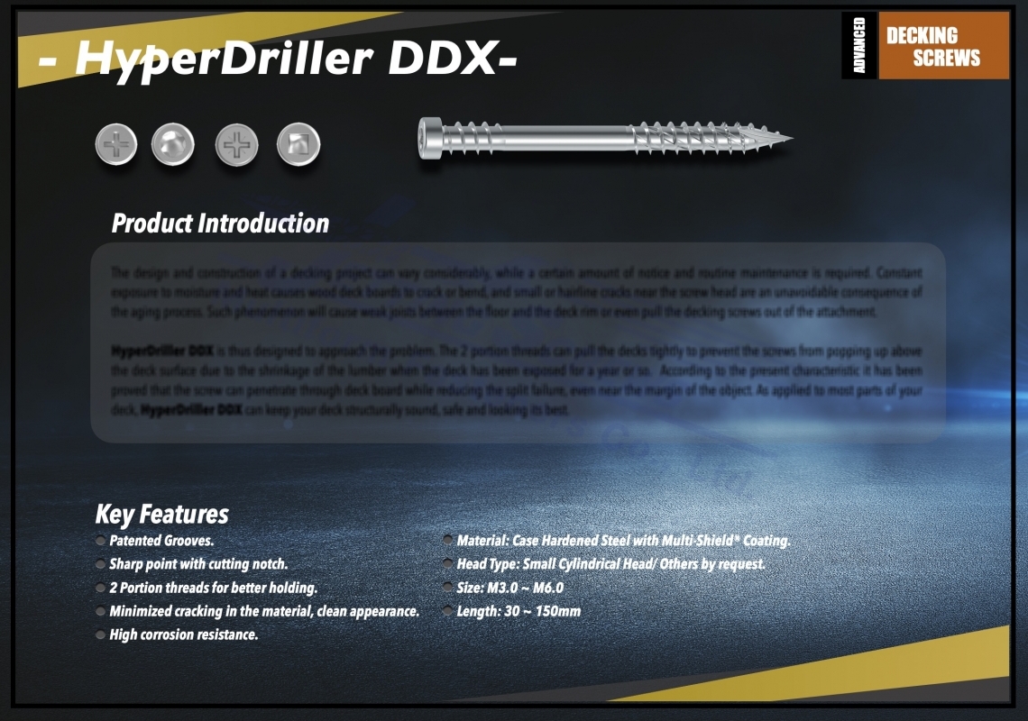 HyperDriller DDX Screw